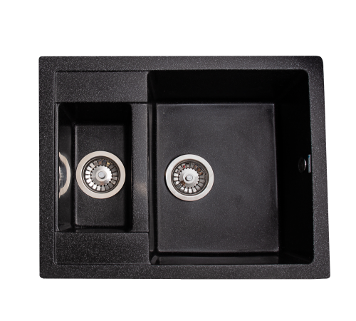 Кухонная мойка GranAlliance G-52, черный,595х480х200