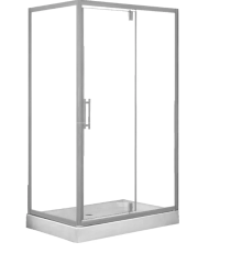 Душевое ограж CS-6128C 120*80*200 R/L, распашн дверь, низ поддон 13 см. прозр стел 6мм, проф ХРОМ
