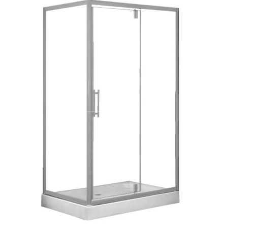 Душевое ограж CS-6128C 120*80*200 R/L, распашн дверь, низ поддон 13 см. прозр стел 6мм, проф ХРОМ