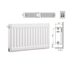 Cтальной панельный радиатор PRADO Universal 22х300х1000