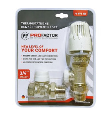 Комплект краны с термоголов. PF RVT 386 3/4" прямой на блистере