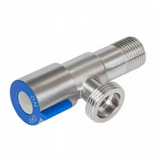 Кран для подкл. с/т приборов  TIM 1/2" - 3/4", НЕРЖ.  круглый  BL5852.03S