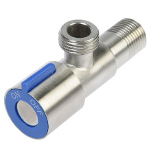 Кран приборный    1/2 - 1/2   FS(001)  из НЕРЖАВ. СТАЛИ в блистере