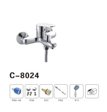 C-8024 Смеситель для ванны короткий нос