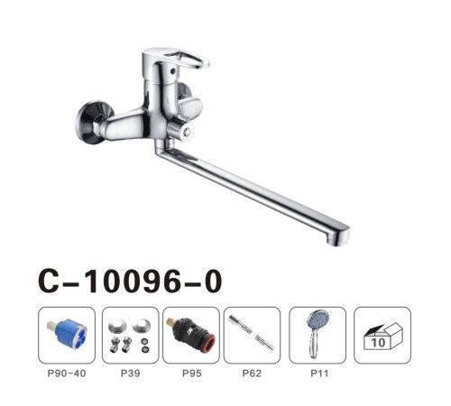 C-10096-0 Смеситель для ванны, длин.нос