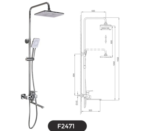 F2471 (душ.система/хром)