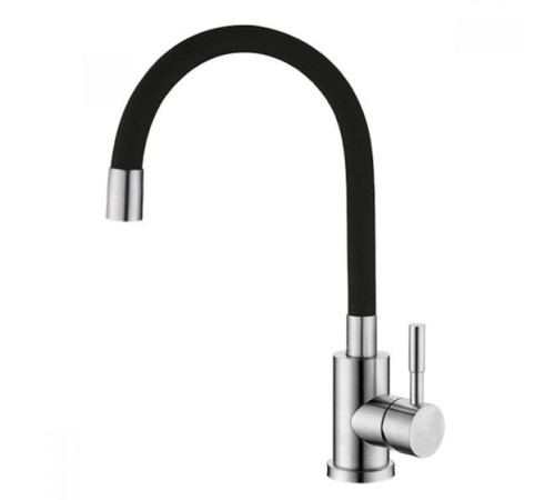 MIXXUS FANY 011 REFL.BLACK ГАЙКА Смеситель для кухни на кар Ø40 c гибким изливом ЧЕРНЫЙ ZINC (без по