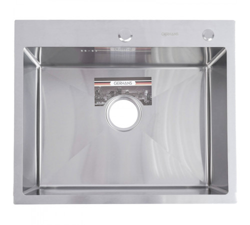 GERHANS K36050AD DECOR Мойка кухонная премиум врезная 600х500х200х1.0 мм