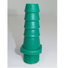 Штуцер пластиковый     1/2" наружняя резьба -  3/4"  шланг (1500/50шт)