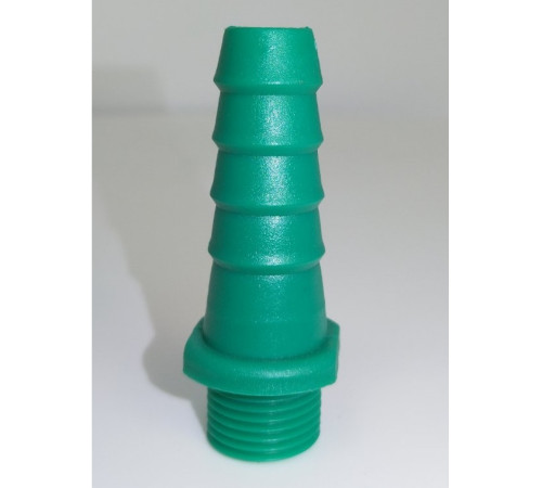 Штуцер пластиковый     1/2" наружняя резьба -  3/4"  шланг (1500/50шт)