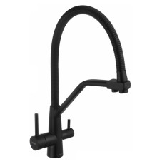 SUS FMARK 008  FS0762H Смеситель д/кухни (с фильтром) ЧЕРНЫЙ