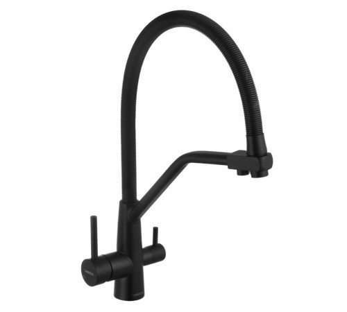 SUS FMARK 008  FS0762H Смеситель д/кухни (с фильтром) ЧЕРНЫЙ