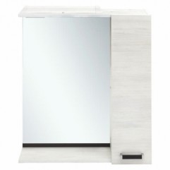 Зеркало шкаф Торонто 600 (Белый/Дуб сонома светлый)