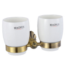 MAGNUS- 95160 - Стакан + стакан с креплением к стене БРОНЗА
