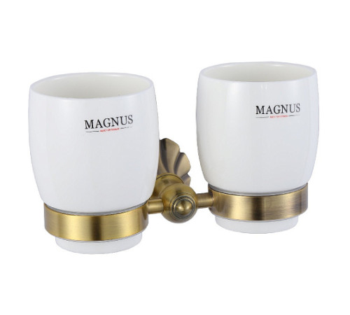 MAGNUS- 95160 - Стакан + стакан с креплением к стене БРОНЗА
