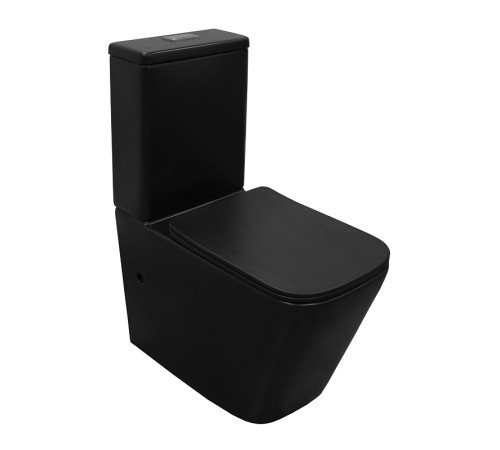 AZ-8303D  Black King унитаз-компакт безоботковый, с сиденьем микролифт, дюро