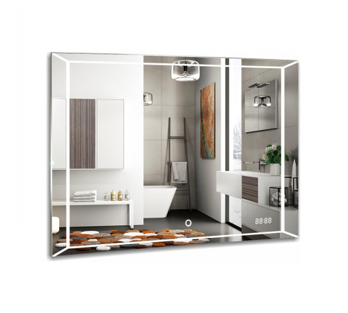 AZARIO зеркало VOLL 800*600- 4 сенсор выкл+часы