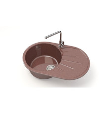 Мойка глянец L110G37 Касандра  ТЕРРАКОТ  730x450x215  "GLANZ"