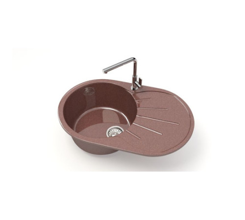 Мойка глянец L110G37 Касандра  ТЕРРАКОТ  730x450x215  "GLANZ"