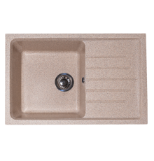 Кухонная мойка GranAlliance G-41 глянец, песок,734х483х210