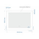 DESIGN Зеркало с подсветкой антизапотевание 80*60, Сорт1 (KN-LU-LED030*80-d-Os)