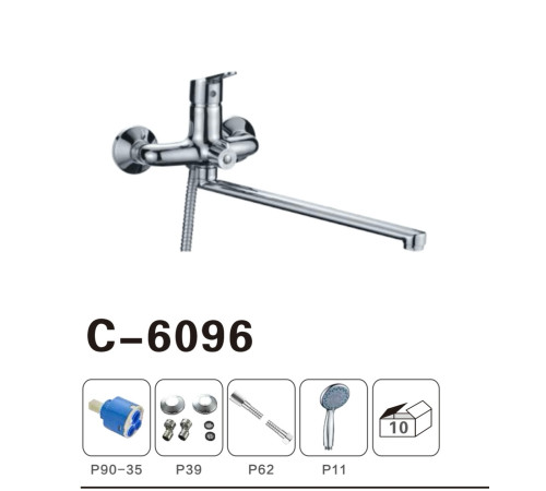 C-6096 Cмеситель для ванны,длинный нос