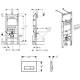 Duofix монтажный сет 3в1 для подв. унитаза, H112, фронт. крепление с клавишей Delta21, хром глянец