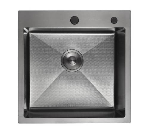 GERHANS K35050BD DECOR GRAFIT PVD мойка, кухонная премиум врезная, 500*500 графит
