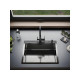 GERHANS K35050BD DECOR GRAFIT PVD мойка, кухонная премиум врезная, 500*500 графит