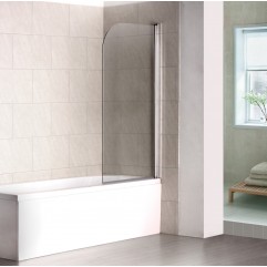 R-110-1 Шторка для ванны Crome 8мм стекло (80*140) распашная REDO (10317120/090221/0014992, Китай)
