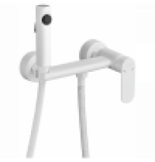 HB 5516-8 WHITE Смеситель с гигиенической лейкой, БЕЛЫЙ ЛАТУНЬ