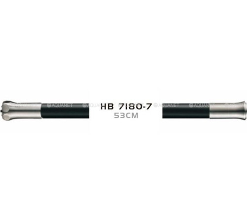 HB 7180-7 гибкий силиконовый излив нерж. SUS304 (черный)
