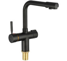 HB70088-7 Смеситель для кухни с фильтром Г-образный ЧЕРНЫЙ к35  HAIBA