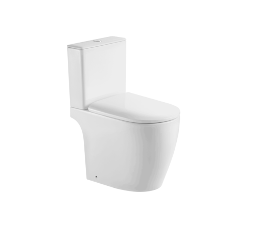 AN-022A Унитаз-компакт безободковый, Торнадо 595*365*785 мм,с сиденьем микролифт дюропласт тонкое