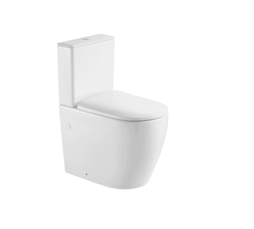 AN-024A Унитаз-компакт безободковый, Торнадо 595*360*785 мм,с сиденьем микролифт дюропласт тонкое