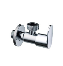 CHAMPION VAL-09 1/2"*3/4" CHROME Кран угловой для подкл сантехприборов и стир машинки нерж