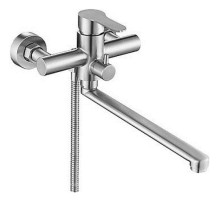 CHAMPION DAX-006 CHROME EURO Смеситель для ванны на кар 35 излив 300мм из нерж стали SUS304 полир.