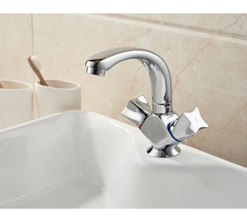 LEDEME L 1087-2  Смеситель для умывальника с гайкой