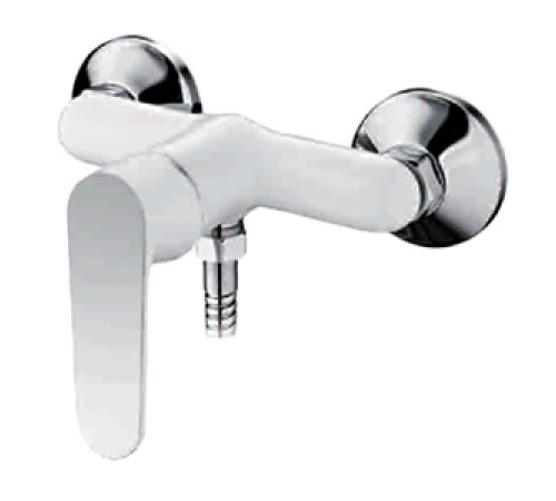 LEDEME L 2077W Белый+хром, смеситель для душ. кабины