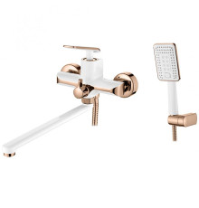 LEDEME L 2274WR Белый+"розовое золото, смеситель