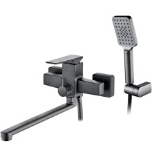 LEDEME L 2278U Графит, смеситель для ванны + длин. изливом