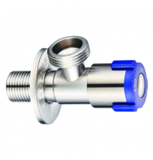 CHAMPION VAL-08-1/2*1/2 CHROME кран угловой для подключения сантехприборов из нерж.стали SUS304 ХРОМ