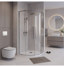 Душевое ограждение Niagara Nova NG-6626-34 (90x90x195) четверть круга, хром, двери раздвижные, проз.