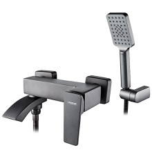 LEDEME L 3178U Графит, смеситель для ванны c коротким поворотным изливом