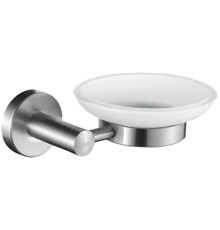 LEDEME L71702 Мыльница настенная стекло НЕРЖ.