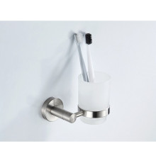 LEDEME L71706 Стакан стеклянный с держателем настенный нерж. SUS304
