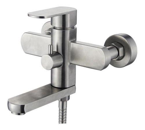 LEDEME L73216 Смеситель для ванны с коротким зливом  из нержав. стали