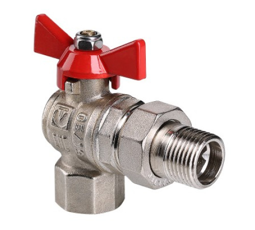 VT.228.N.04 Кран VALTEC 1/2" г/ш баб американка УГЛОВОЙ
