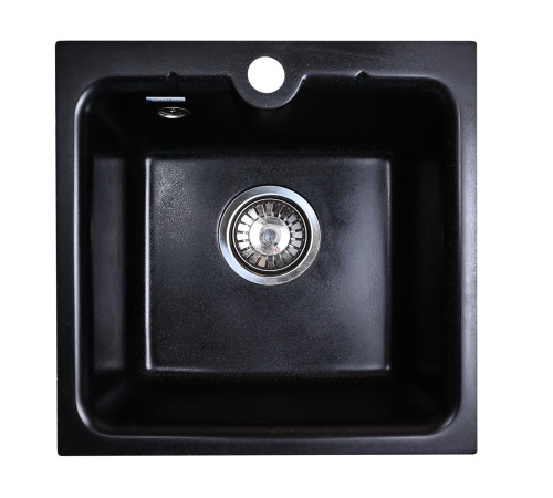 Кухонная мойка GranAlliance G-28 черный,410х410х185