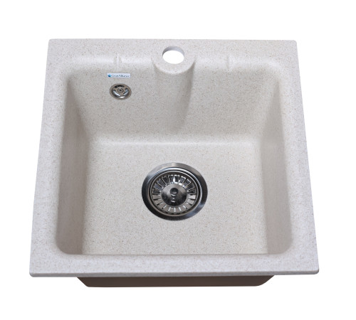 Кухонная мойка GranAlliance G-28 бежевый,410х410х185